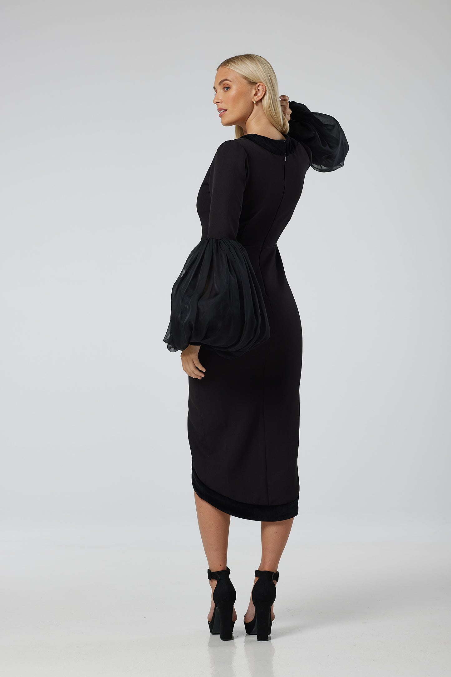 Black midi dress