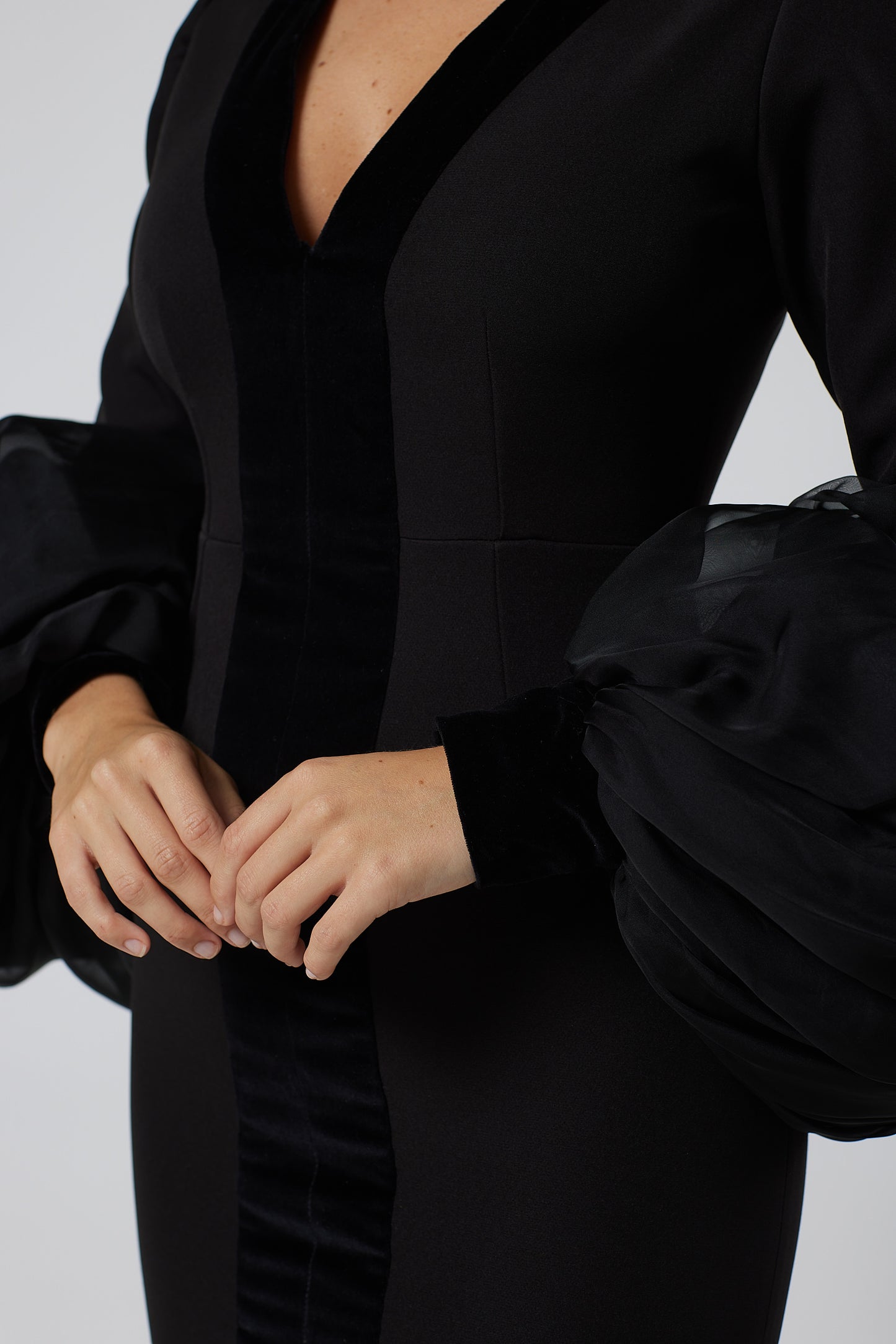 Black midi dress