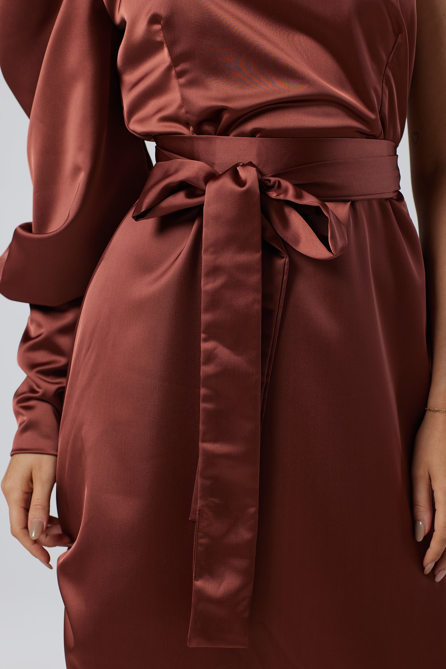 One shoulder midi dress