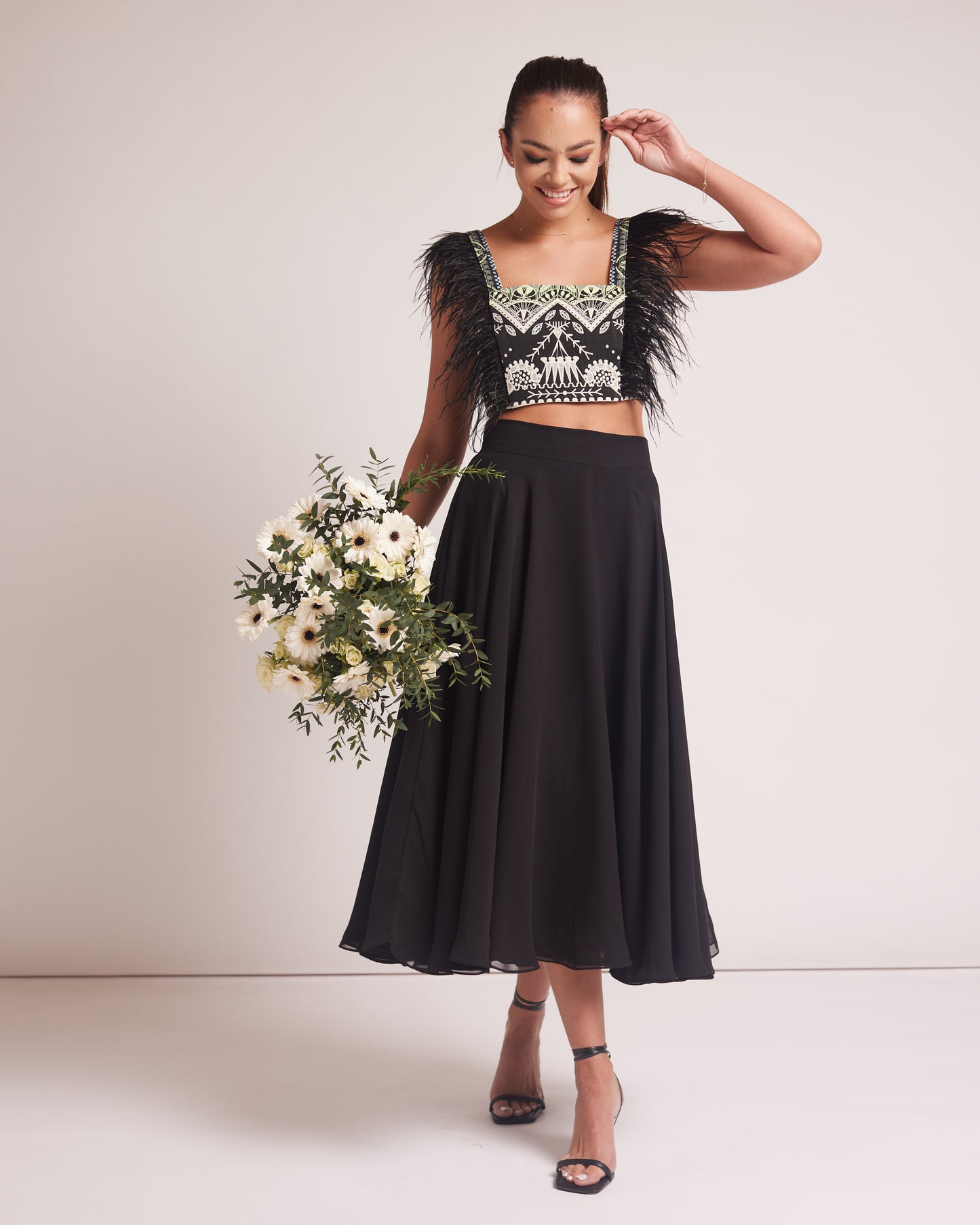Feather Cropped Top