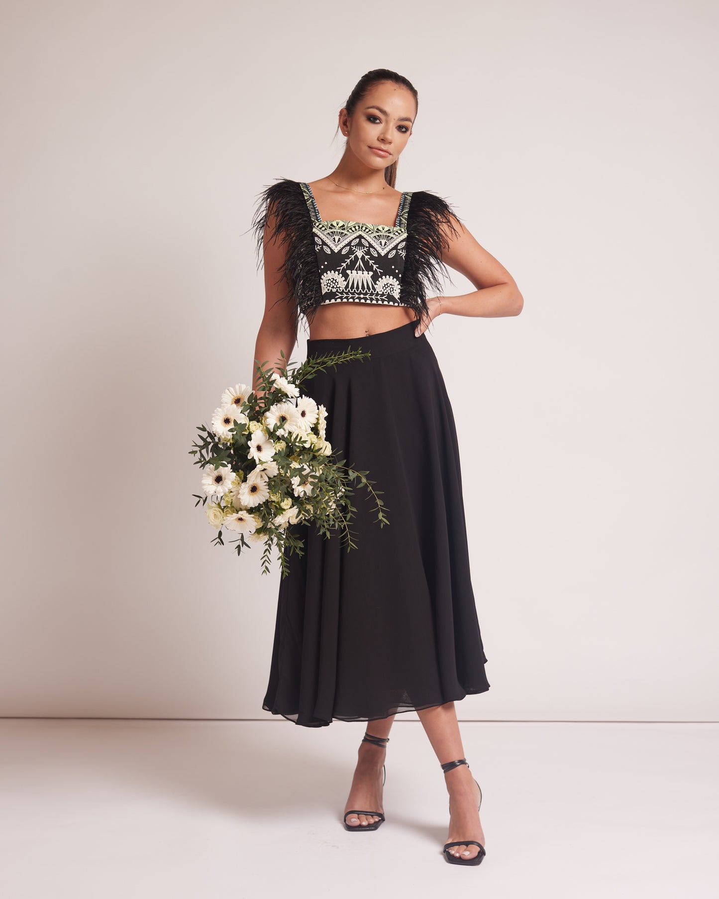 Feather cropped Top