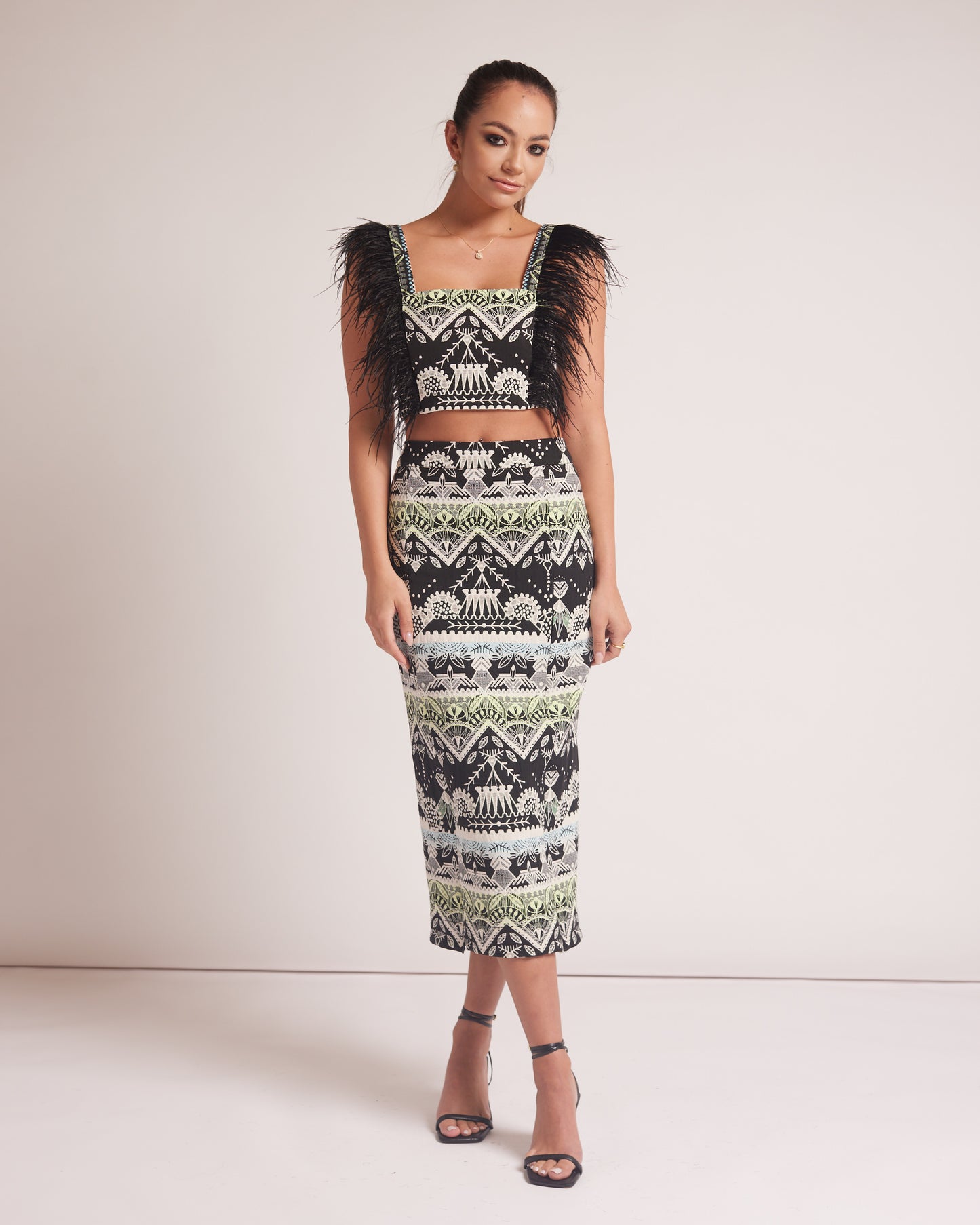 Pencil Middle Skirt with zippers