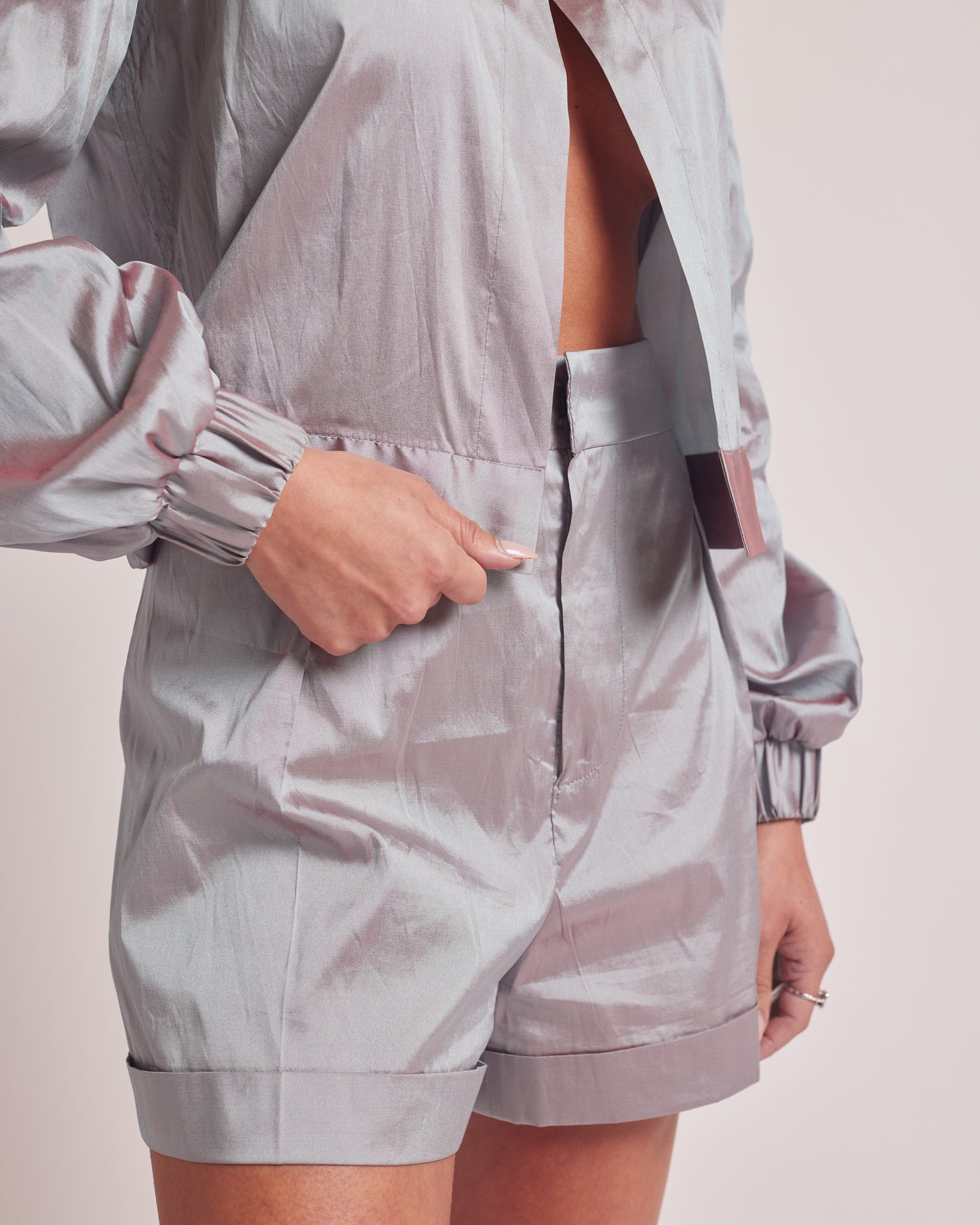 Taffeta Bomber style Jacket and Shorts