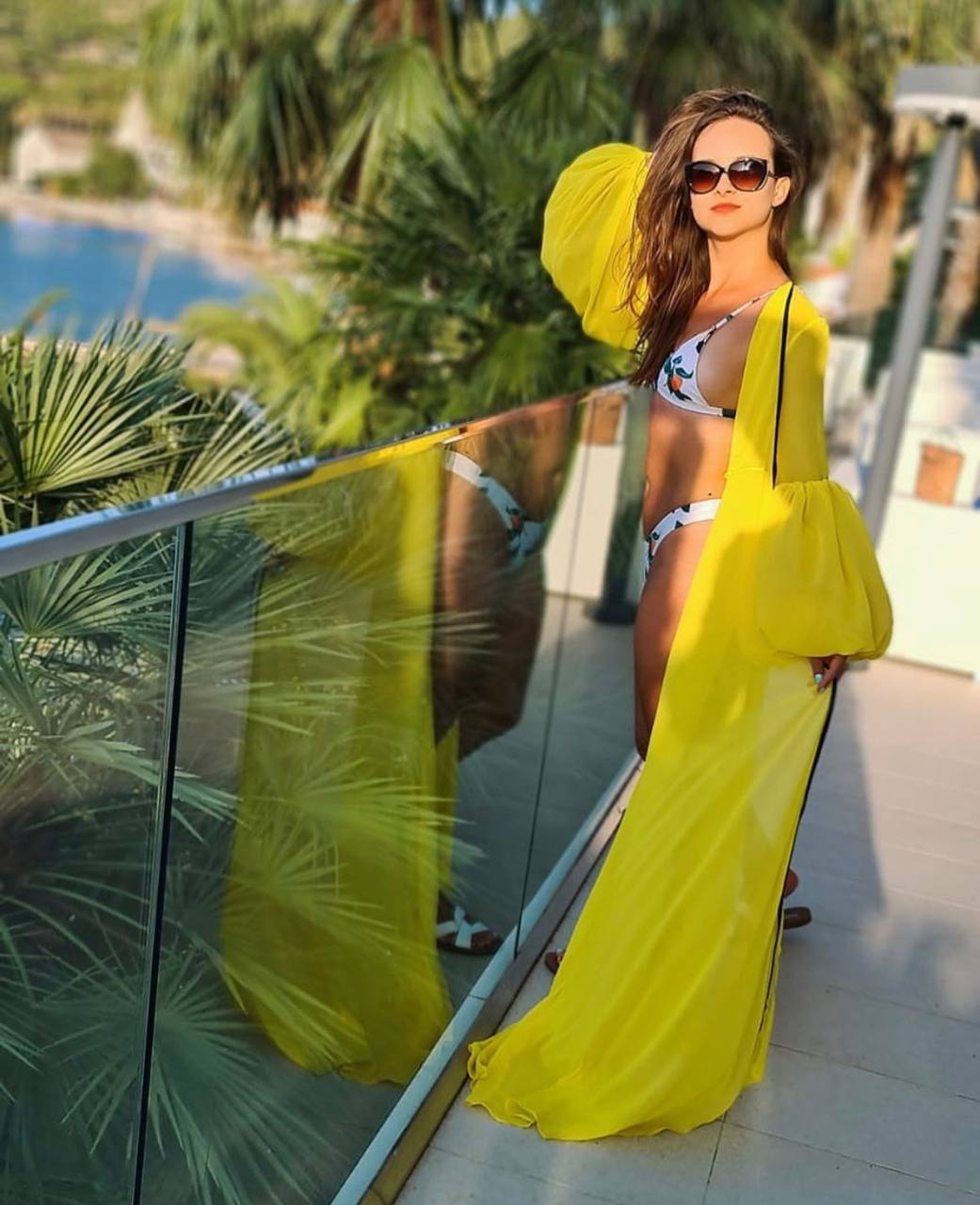 Santorini Yellow Kimono Dress