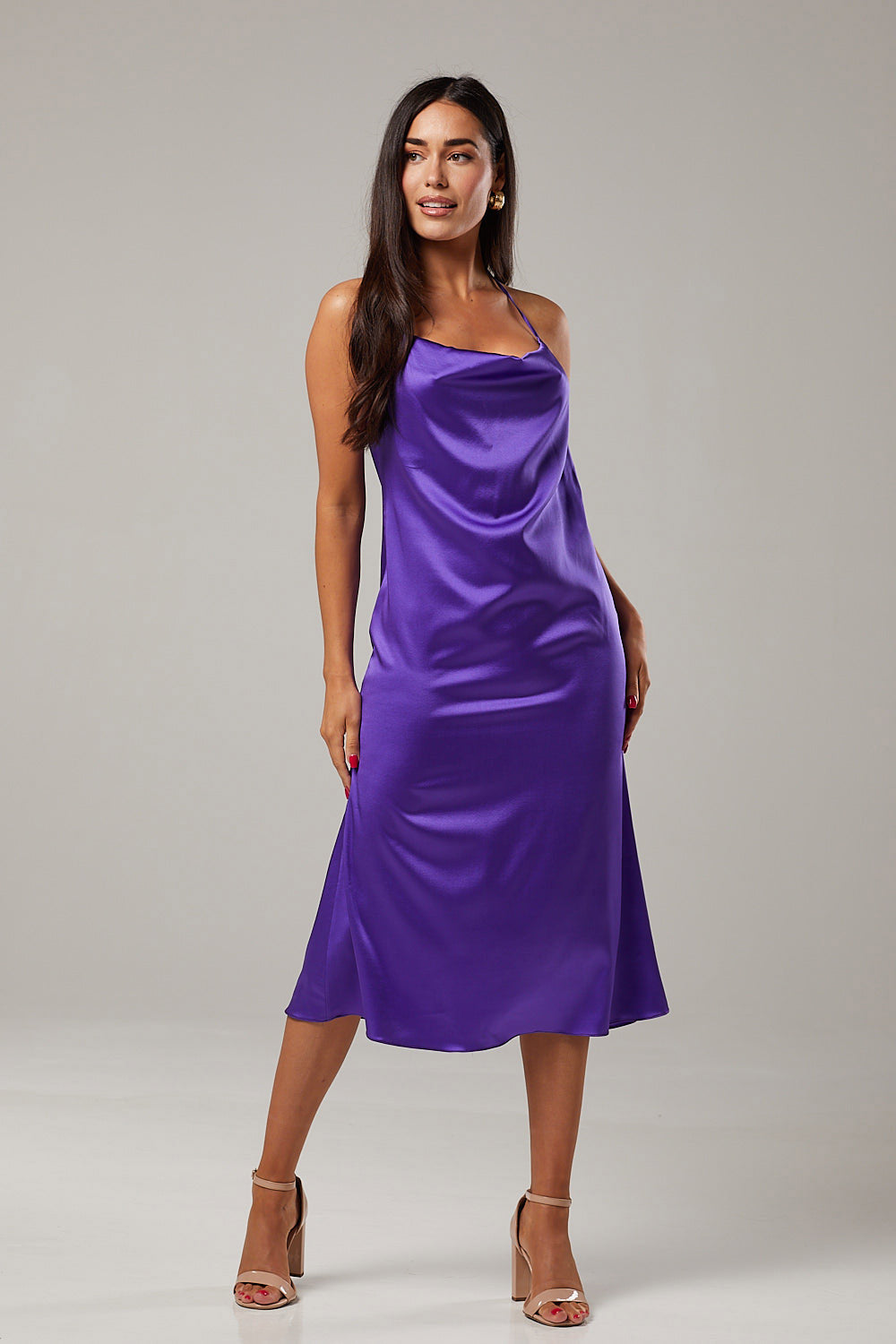 Purple Midi-Dress