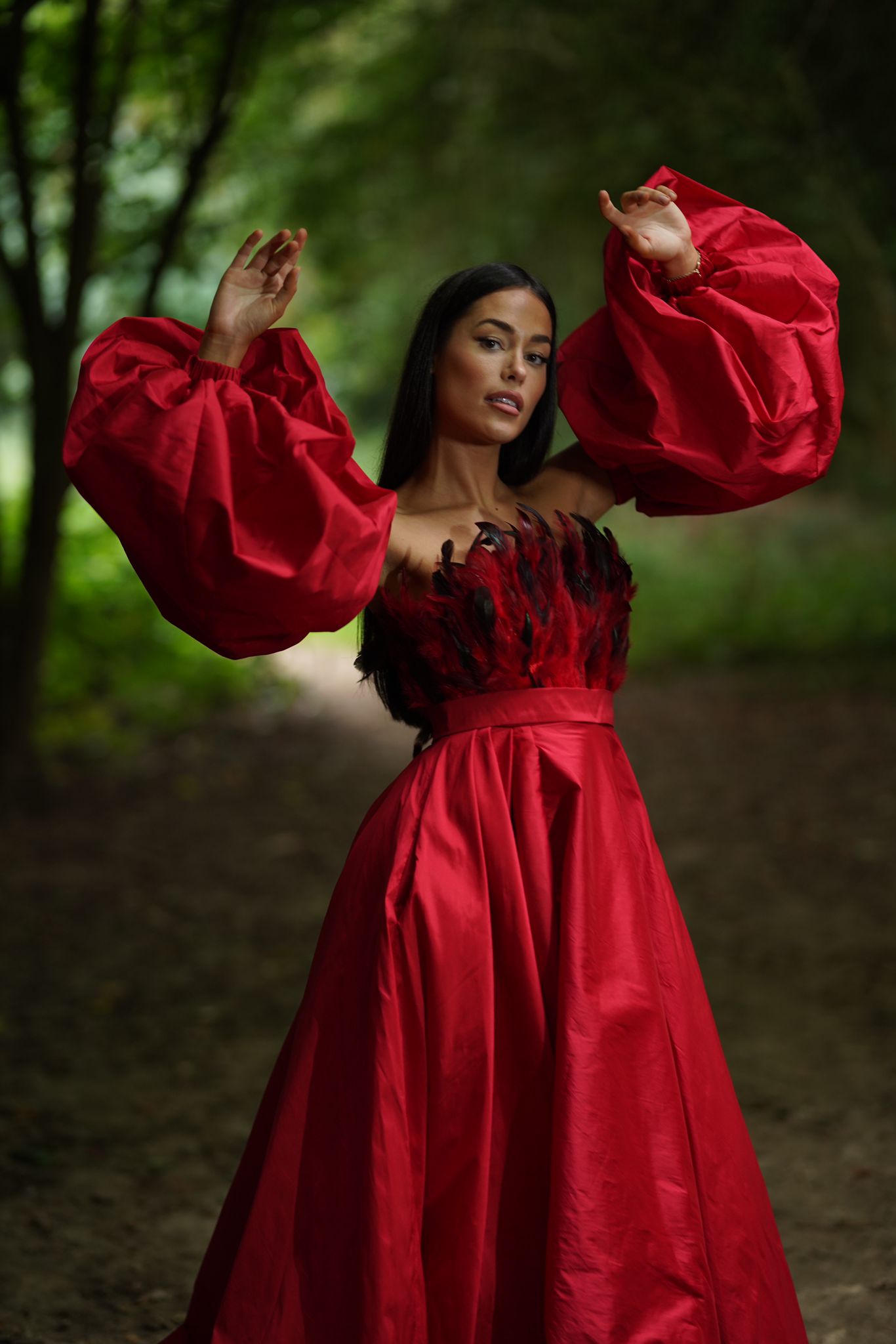 Lady in red