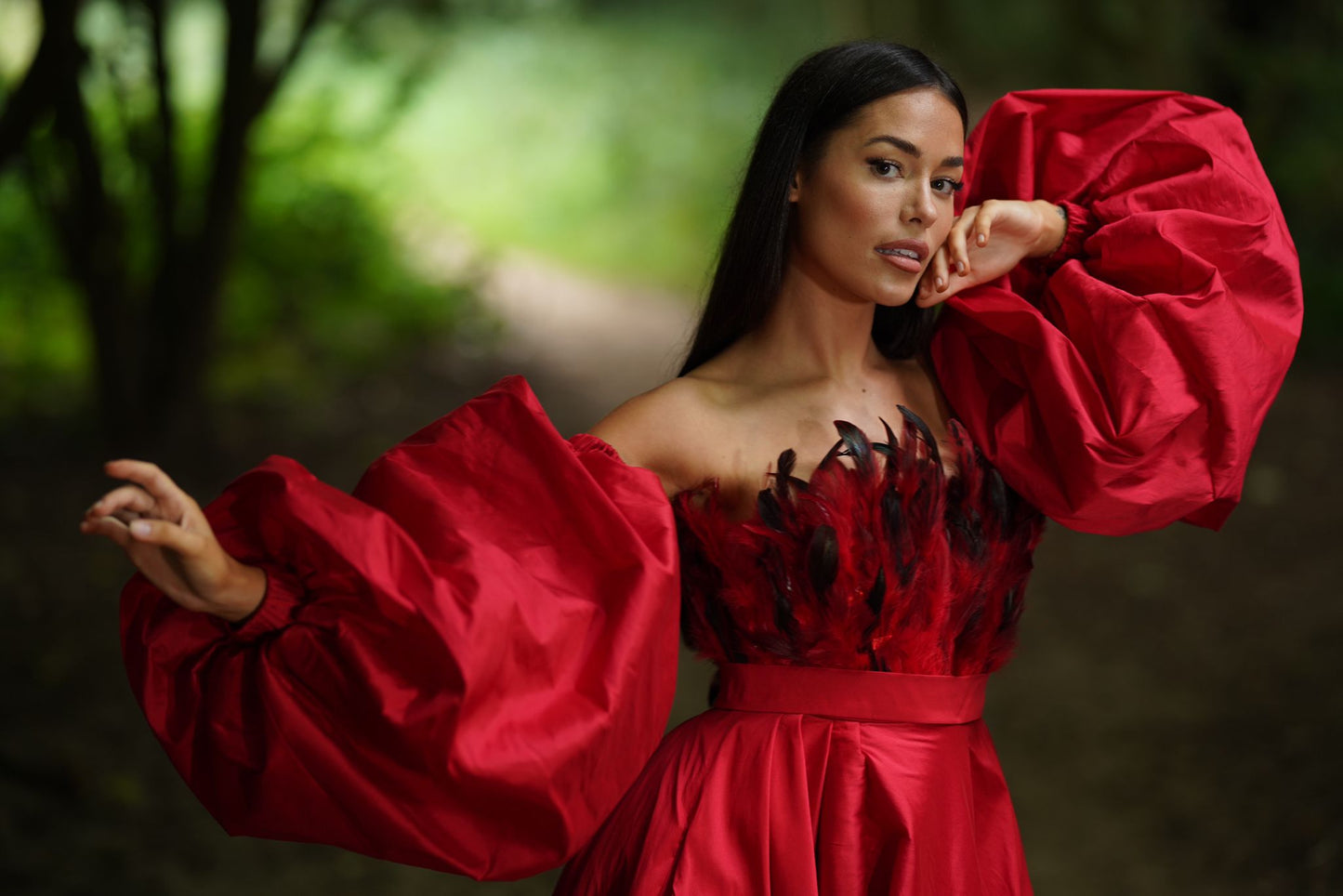 Lady in red