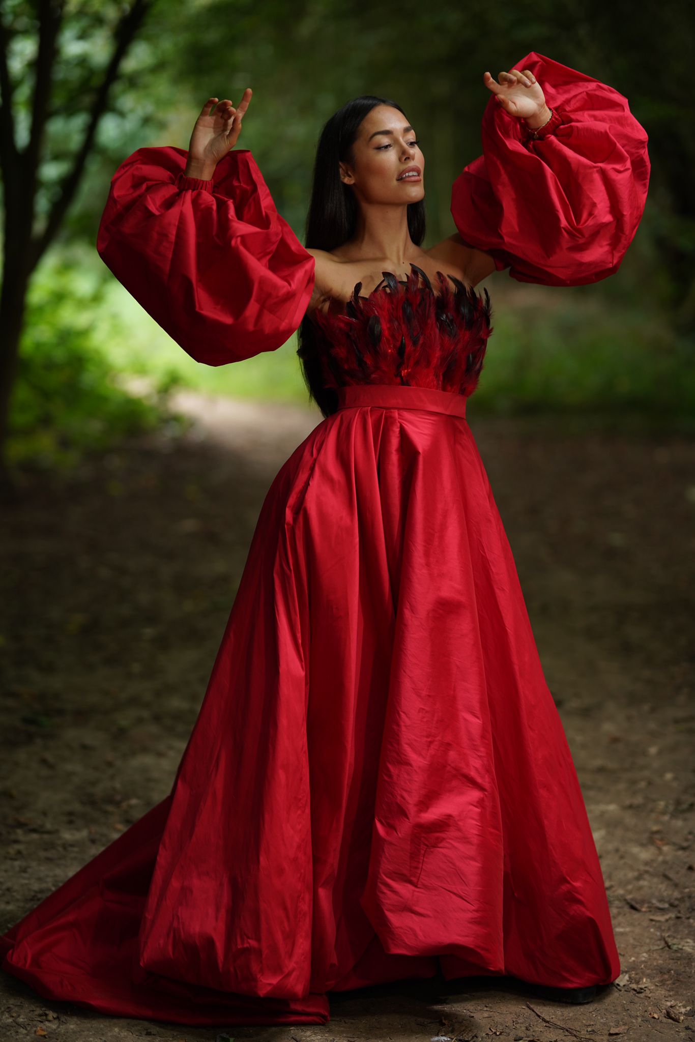 Lady in red