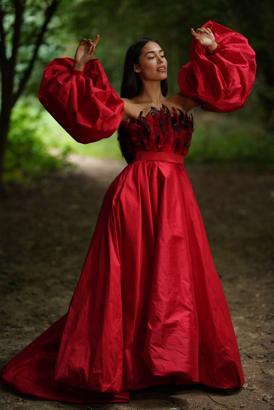Lady in red