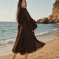 Espresso Desire Wrap Dress