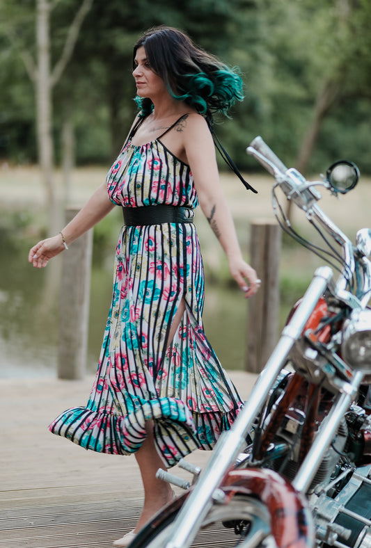 Stripe Floral Dress