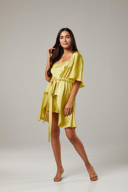 Yellow Satin Gown