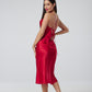 Elegant Red Silk Dress