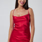 Elegant Red Silk Dress