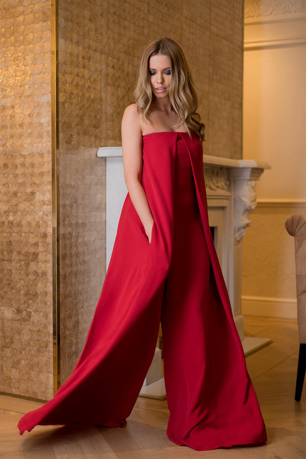 Law of Attraction | Red Bardot Draped Split Maxi Dress in 2023 | Red dress  maxi, Maxi dresses uk, Split maxi dress