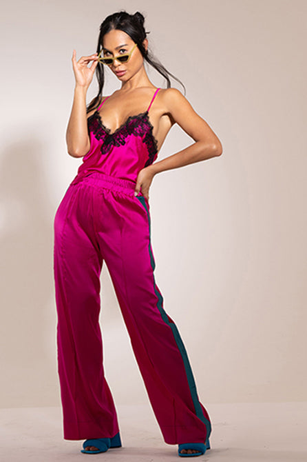 Pink Silk Trousers